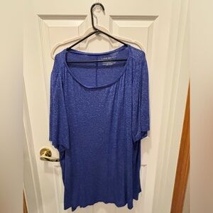Lane Bryant 26/28 short sleeve sweater in bright blue